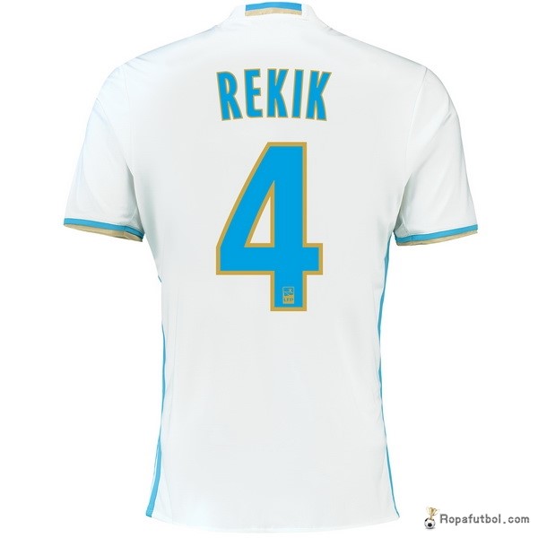 Camiseta Marsella Replica Primera Ropa Rekik 2016/17 Blanco